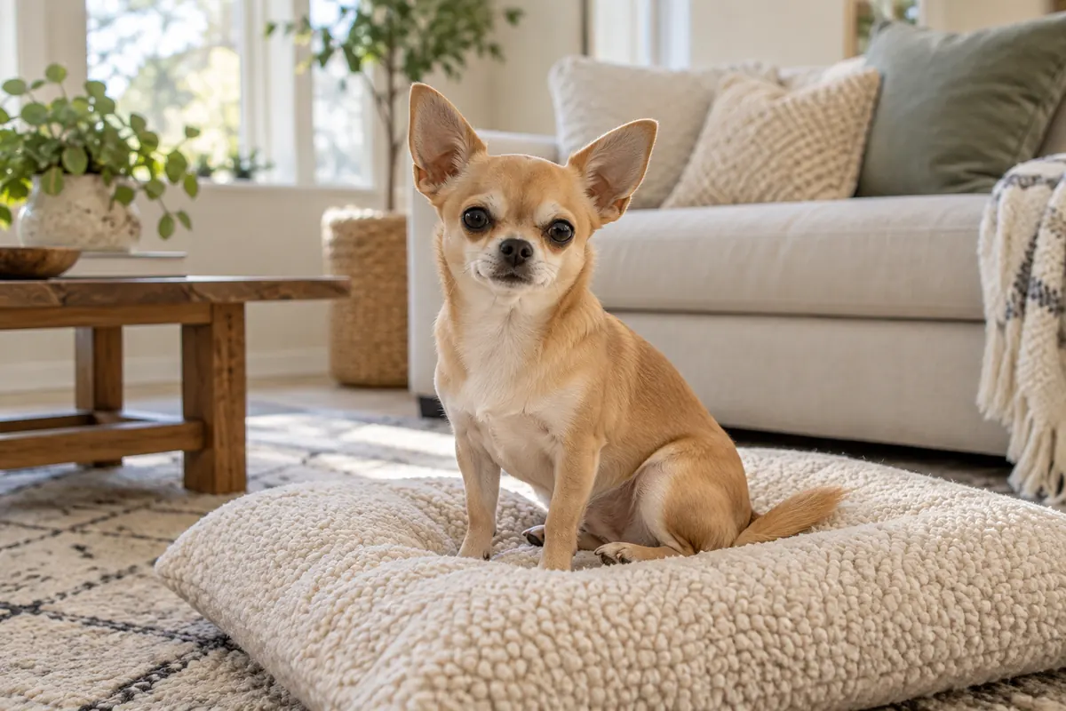 Chihuahua showing common signs of dog anxiety